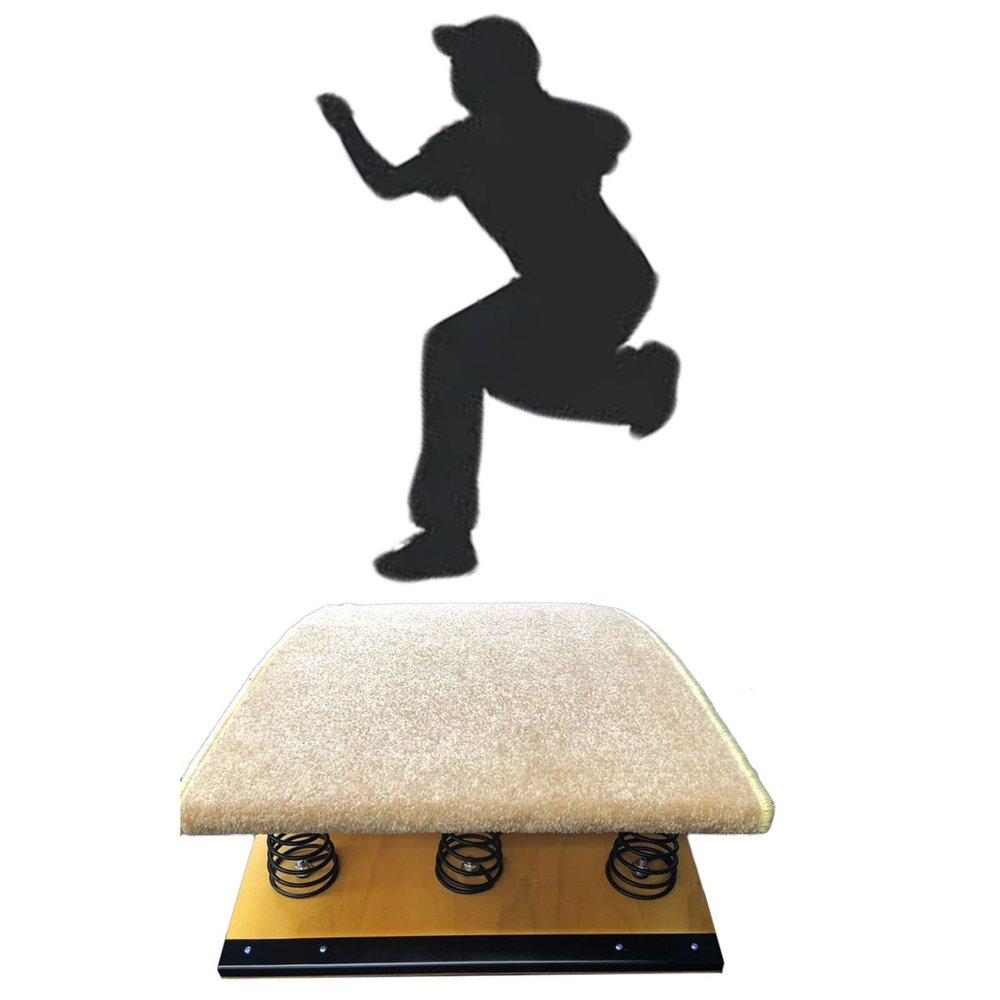 Grown-Ups Teenagers Spring Board for Rear Flip High Jumps Kung Fu, Playground Gymnastics Elastic Board Jumping Aid Equipment (9 Springs 60X120Cm/23.6)