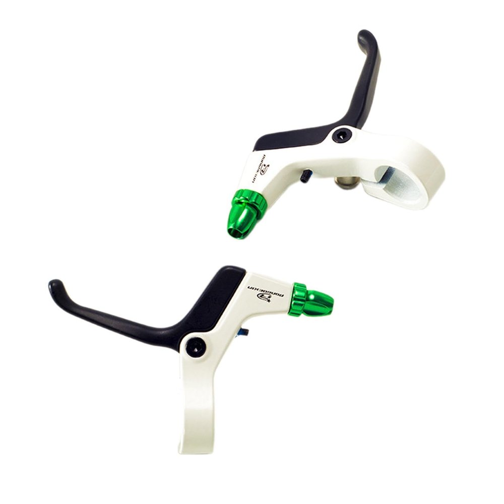 Aosekaa Kids Brake Lever, Children Brake Levers, Universal Cycling Handbrake Aluminum Alloy Kids Bike Brake Lever Set, White Green