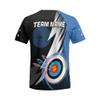 NineFit Basics Customizable Archery Bulls Eye Short Sleeve Tshirt Print Blue Top with Archery Arrow Graphic On it for Farther's Day, 5X-Large view 3