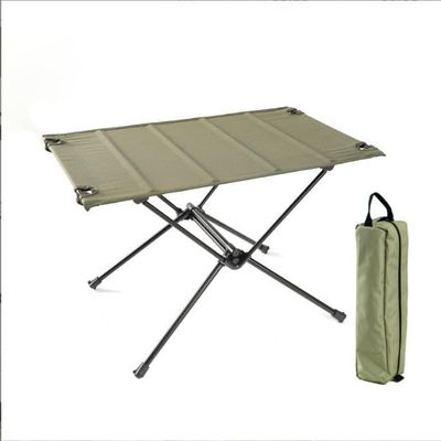GeRRiT Ultra Lightweight Folding Table for Outdoor Camping & Fishing, Perfect for BBQ and Picnic, Aluminum Alloy Material, Easy to Carry (Military Green Folding Table,60 * 39 * 39cm)