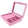 Hohopeti Portable Jewelry Box with Lid Multi-functional Organizer for Rings Earrings Necklaces and Bracelets Dust-resistant Design Elegant for Stylish Storage view 1