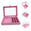 Hohopeti Portable Jewelry Box with Lid Multi-functional Organizer for Rings Earrings Necklaces and Bracelets Dust-resistant Design Elegant for Stylish Storage view 3