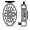 ABEL SDF Fly Reel Ported - Satin Platinum - Satin Plat Knob 5/6 WT w/Black Hand view 1