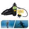 Surneis 1L Mini Tank Dive Scuba, 15-20 Minutes Underwater Breath Device Portable Diving Cylinder Oxygen Tank Kits, Reusable Pony Bottle, 3 Inflatable Ways Certification, 3.54*13.8, green, YDFKVO2UWD view 2
