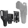 QLS Quick Locking System Bundle Kit with 2" Mid Ride Belt Loop 6070UBL,Platform Attachment for Duty Holsters and Accessories,One Size-Black view 2