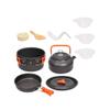 OUTPFTS Camping Cookware Kit Outdoor Aluminum Cooking Set Water Kettle Pan Pot Travelling Hiking Picnic BBQ Tableware Equipment view 1