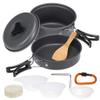 OUTPFTS 10pcs Camping Cookware Mess Kit Camping Pot Pan Bowl Cookset Outdoor Cooking Equipment Pot Pan Bowls Backpacking Hiking Gear view 1