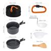 OUTPFTS 10pcs Camping Cookware Mess Kit Camping Pot Pan Bowl Cookset Outdoor Cooking Equipment Pot Pan Bowls Backpacking Hiking Gear view 2