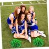 Outanaya 4pcs Cheerleader Pom Poms Durable Metallic Foil Cheer for Sports Dance and Parties Cheerleading Accessories for Team Spirit and Events view 4
