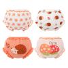 NineFit Basics Infant Baby Girls Cute Print loomer Underwear iaper Cover Underpants Cotton Soft Ruffled (Orange-g, 3-4 Years) view 1