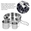 OUTPFTS 5-Pieces Stainless Steel Cookware Set Outdoor Camping Kitchen utensilss Tableware Portable Cooking Utensil for Outdoor Picnic Camping view 2