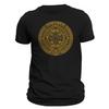 Five Up Tees Aztec Mexica Calendar 1.0 Mesoamerican Culture Tenochtitlan T-Shirt (L, Black/Gold), Large view 1