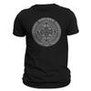 Five Up Tees Aztec Mexica Calendar 1.0 Mesoamerican Culture Tenochtitlan T-Shirt (L, Black/Gold), Large view 3