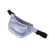 Holibanna Hologram Waist Bag for Women Shiny Neon Fanny Chest Pack Versatile Crossbody Design Reflective Pu for Beach Travel Concerts and Sports Events Silver view 1
