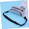 Holibanna Hologram Waist Bag for Women Shiny Neon Fanny Chest Pack Versatile Crossbody Design Reflective Pu for Beach Travel Concerts and Sports Events Silver view 3