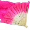 ZJYSMH Silk Fans,Dance Fans, Silk Hand Fans,Fan Veils Colorful Belly Dance Long Silk Fans Veils Hand Made Silk Fan (Color : Red) (Color : Red) view 4