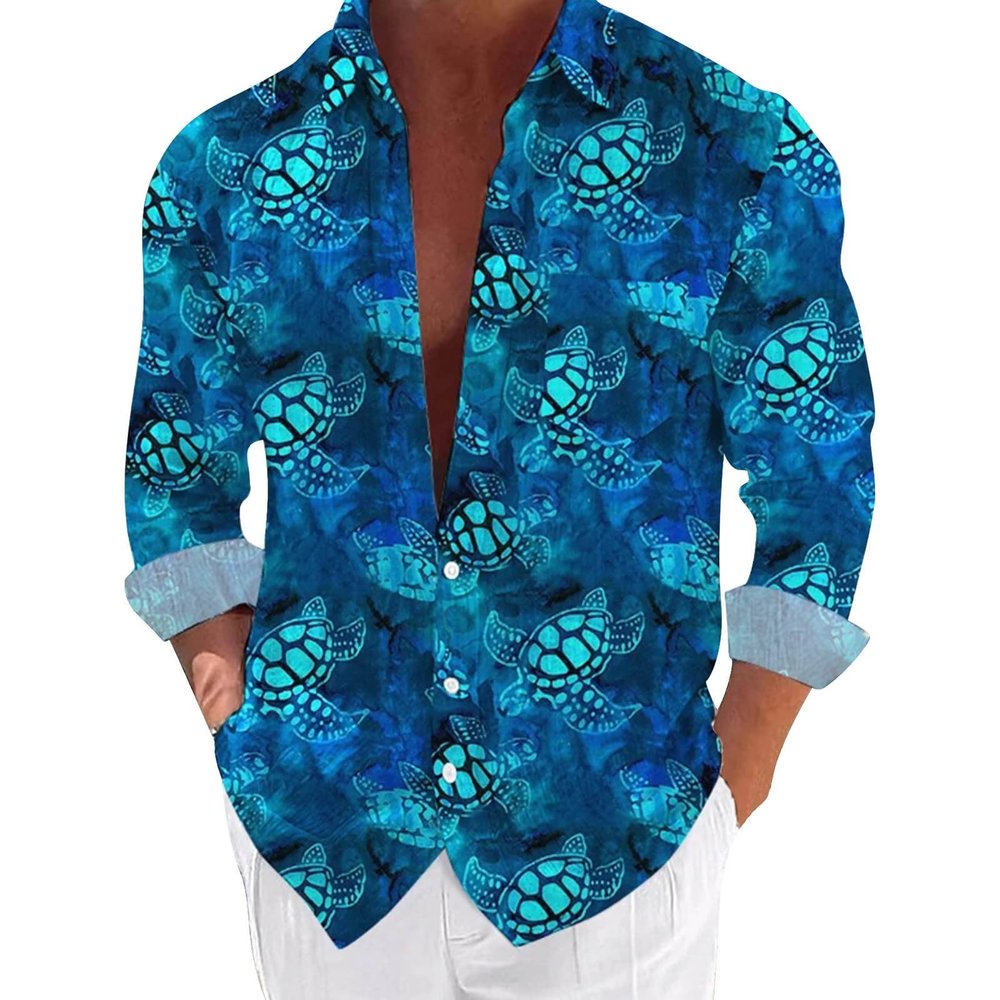 ZYXTIM Men's Short Sleeve Button Down Shirts Casual Dress Going Out Camp Tops(A-Blue,Large)