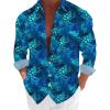 ZYXTIM Men's Short Sleeve Button Down Shirts Casual Dress Going Out Camp Tops(A-Blue,Large) view 1
