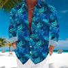 ZYXTIM Men's Short Sleeve Button Down Shirts Casual Dress Going Out Camp Tops(A-Blue,Large) view 2