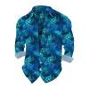 ZYXTIM Men's Short Sleeve Button Down Shirts Casual Dress Going Out Camp Tops(A-Blue,Large) view 3