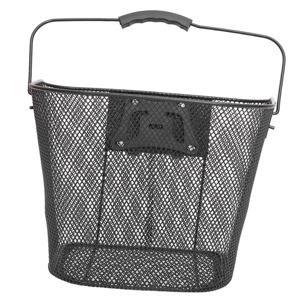 HANABASS Front Handlebar Basket for Bike Detachable Iron Storage Holder Easy Installation Cycling Accessory for Outdoor Use Scratch-Resistant Design