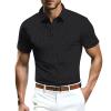 Black Polo Shirts for Men Golf Shirts for Men Dry Fit Cotton Long Sleeve Shirt Men Mens Thermal Long Sleeve Shirt Black Tactical Shirt Mens Rugby Shirts Long Sleeve(Black,3X-Large) view 1