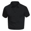 Black Polo Shirts for Men Golf Shirts for Men Dry Fit Cotton Long Sleeve Shirt Men Mens Thermal Long Sleeve Shirt Black Tactical Shirt Mens Rugby Shirts Long Sleeve(Black,3X-Large) view 3