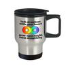Autism Acceptance Travel Mug Autism Gift Autistic Person Gift Autism Awareness Look At Autism With Your Heart view 2