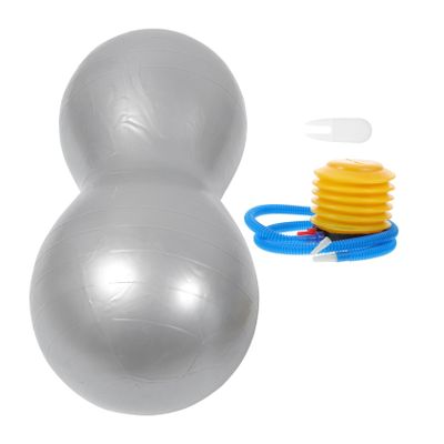 balacoo 1set Inflatable PVC Yoga Peanut Balls Pump Burst Exercise Fitness Balls for Home Workouts Yoga and Balance Training Suitable for Ages