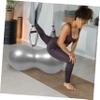 balacoo 1set Inflatable PVC Yoga Peanut Balls Pump Burst Exercise Fitness Balls for Home Workouts Yoga and Balance Training Suitable for Ages view 2