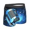 ZLYYXY Men'S Underwear Microphone With Music Notes Print Boxer Briefs Soft And Breathable Boxer Shorts With Comfort Flex Waistband S-Xxl view 4