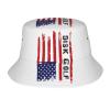 American Flag Disk Golf Bucket Hat for Women Men Bucket Hats Summer Sun Hats Beach Travel Fishing Golf Cap Black view 1