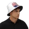 American Flag Disk Golf Bucket Hat for Women Men Bucket Hats Summer Sun Hats Beach Travel Fishing Golf Cap Black view 3