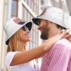 American Flag Disk Golf Bucket Hat for Women Men Bucket Hats Summer Sun Hats Beach Travel Fishing Golf Cap Black view 4
