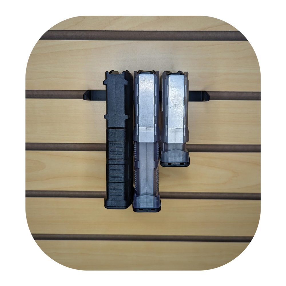 Hammy3DPrints Mount for AR10 Pattern Mags - Slatwall | Magazine Holder Storage Rack (SSW Basics)