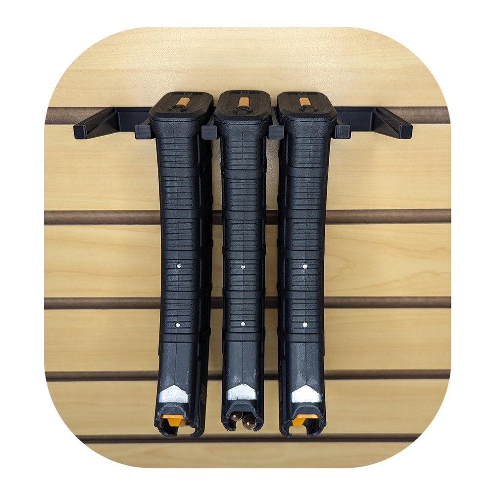 Hammy3DPrints Mount for AK 762x39 Mags - Slatwall | Magazine Holder Storage Rack (Savior Eqpmnt.)