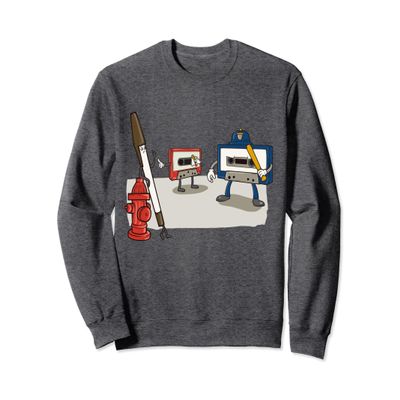 Vintage Cassette Tape Pencil Incident Retro 80s Memory Sweatshirt
