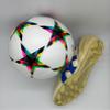 World Cup Quality League Soccer Ball Size 5 Thermally Bonded Match Ball - Official Match Weight- Professional High Grade PU Leather- Pelota de Futbol (White/Multi Color) view 4