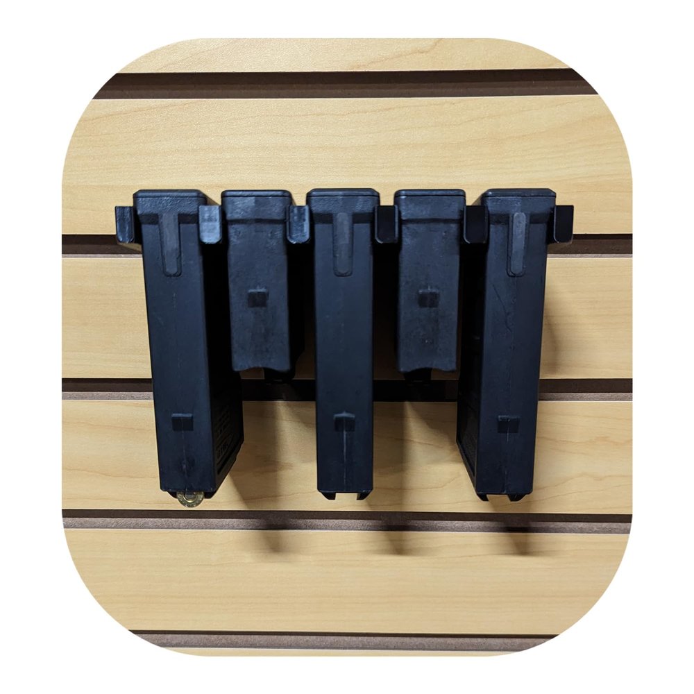 Hammy3DPrints Mount for AICS Pmag Short Action 308/762/6.5 Mags - Slatwall | Magazine Holder Storage Rack (Store Wall)