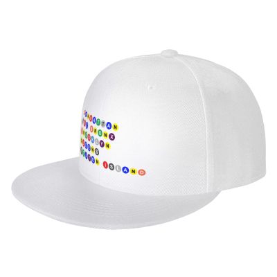 Byoblu Nycs Five Boroughs in Subway Bubbles Baseball Cap for Men Or Women Flat Brim Hat Adjustable White