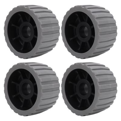 DAUZ Ribbed Wobble Roller, Trailer Wobble Rollers 4PCS High Temp Resistant for Marine (Gray), DAUZqavsf7gpi3-12