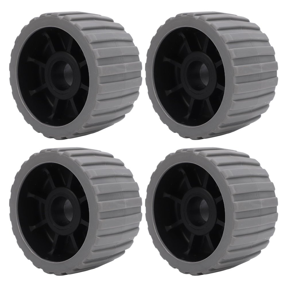 DAUZ Ribbed Wobble Roller, Trailer Wobble Rollers 4PCS High Temp Resistant for Marine (Gray), DAUZqavsf7gpi3-12