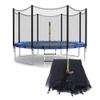 SUOGROLI Trampoline Safety Net, 4/4.6/5/6/8/10/12/13/14/16FT Garden Trampoline Replacement Fences, Kids Protective Net,244cm-6Poles-8ft,Black view 1