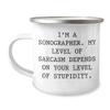 Sarcastic Sonographer Camping Mug | Funny Sonography Humor Gifts for Sonographers | Unique Mother's Day Unique Gifts from Daughter | Stainless Steel Enamel Finish view 1