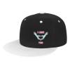 Halloween Zombie Hands in Heart Shape Snapback Hat Flat Bill Hat Baseball Cap for Men Women Flat Brim Hats White view 1