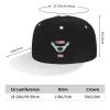 Halloween Zombie Hands in Heart Shape Snapback Hat Flat Bill Hat Baseball Cap for Men Women Flat Brim Hats White view 4