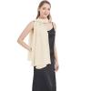 Ciormis Pale Champagne chiffon shawls and wraps- ladies chiffon shawl scarf for evening wedding bridal dresses (Pale Champagne) view 4