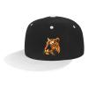 Realistic Tiger Snapback Hat Flat Bill Hat Baseball Cap for Men Women Flat Brim Hats White view 1