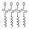 4Pcs Spiral Tent Tacks, Iron Stable Spiral Type Heavy Duty Spiral Tent Stake Multi Functional Ground Anchors for Tent Trampolines Garden Fence view 1