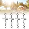 4Pcs Spiral Tent Tacks, Iron Stable Spiral Type Heavy Duty Spiral Tent Stake Multi Functional Ground Anchors for Tent Trampolines Garden Fence view 4